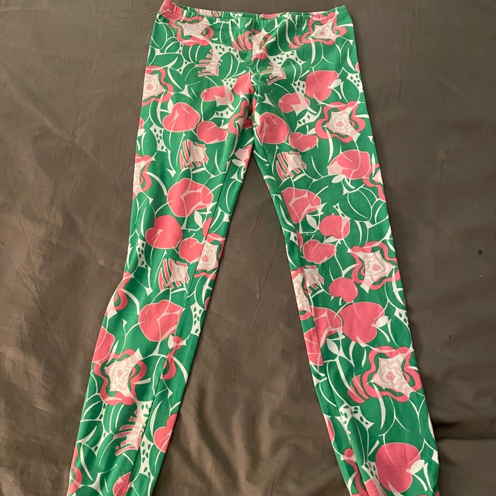 Girls size 12 cotton leggings — never worn